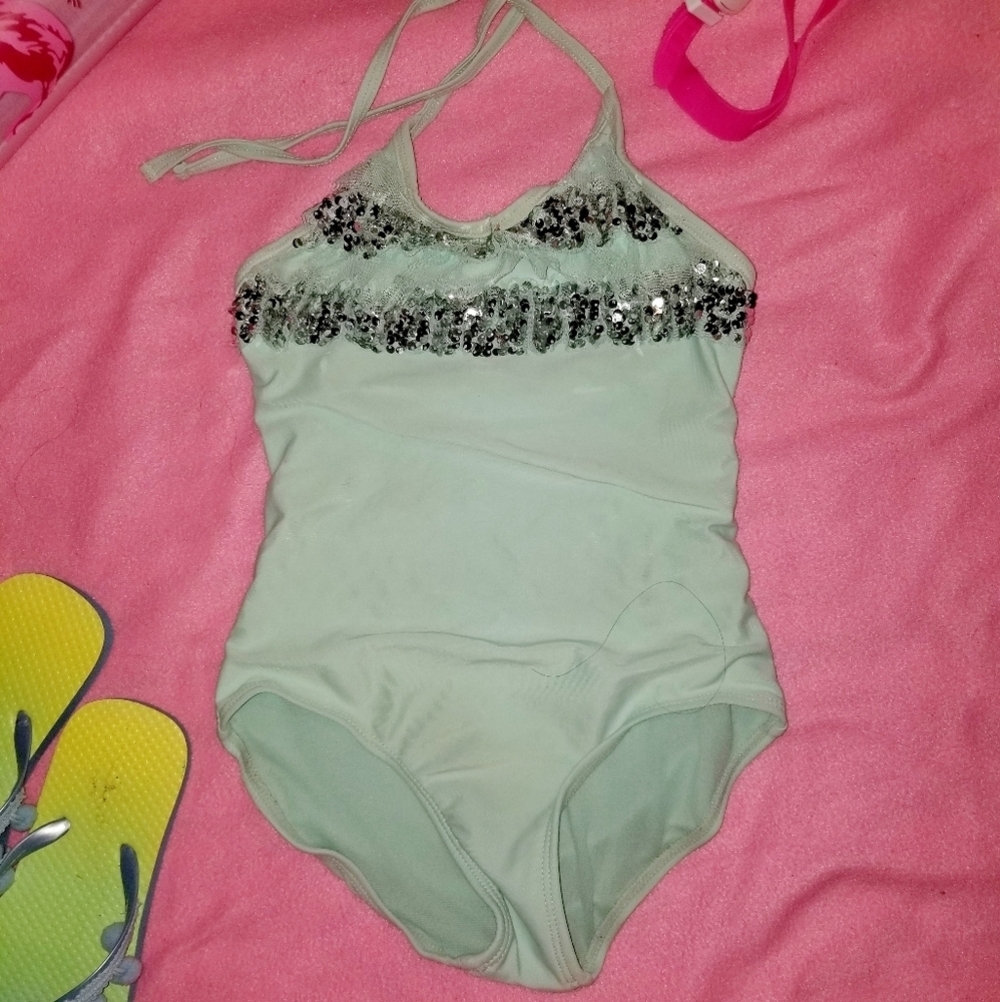 Circo Teal with silver sequins